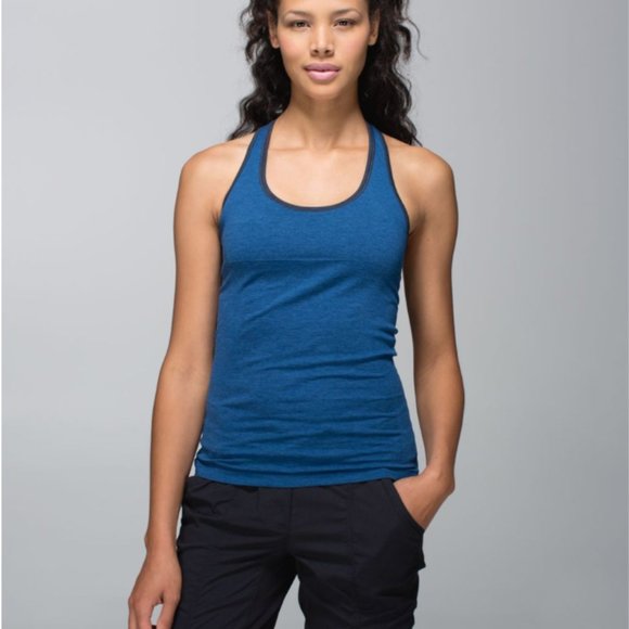 lululemon athletica Tops - Lululemon Ebb & Flow Racerback Tank  Heathered Rugged Blue/Heathered Inkwell 6
